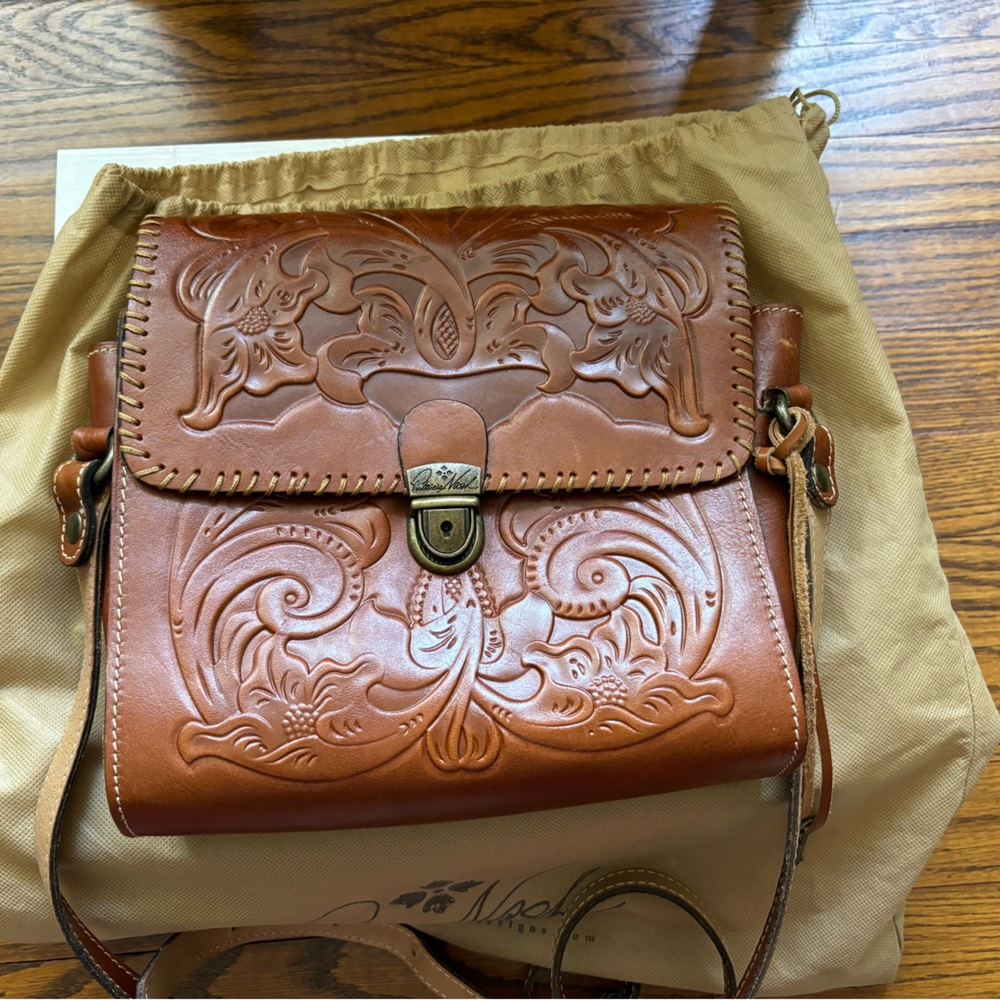 Patricia Nash Brown Embossed Shoulder Bag